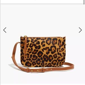 Madewell Simple Crossbody in Leopard Calf Hair